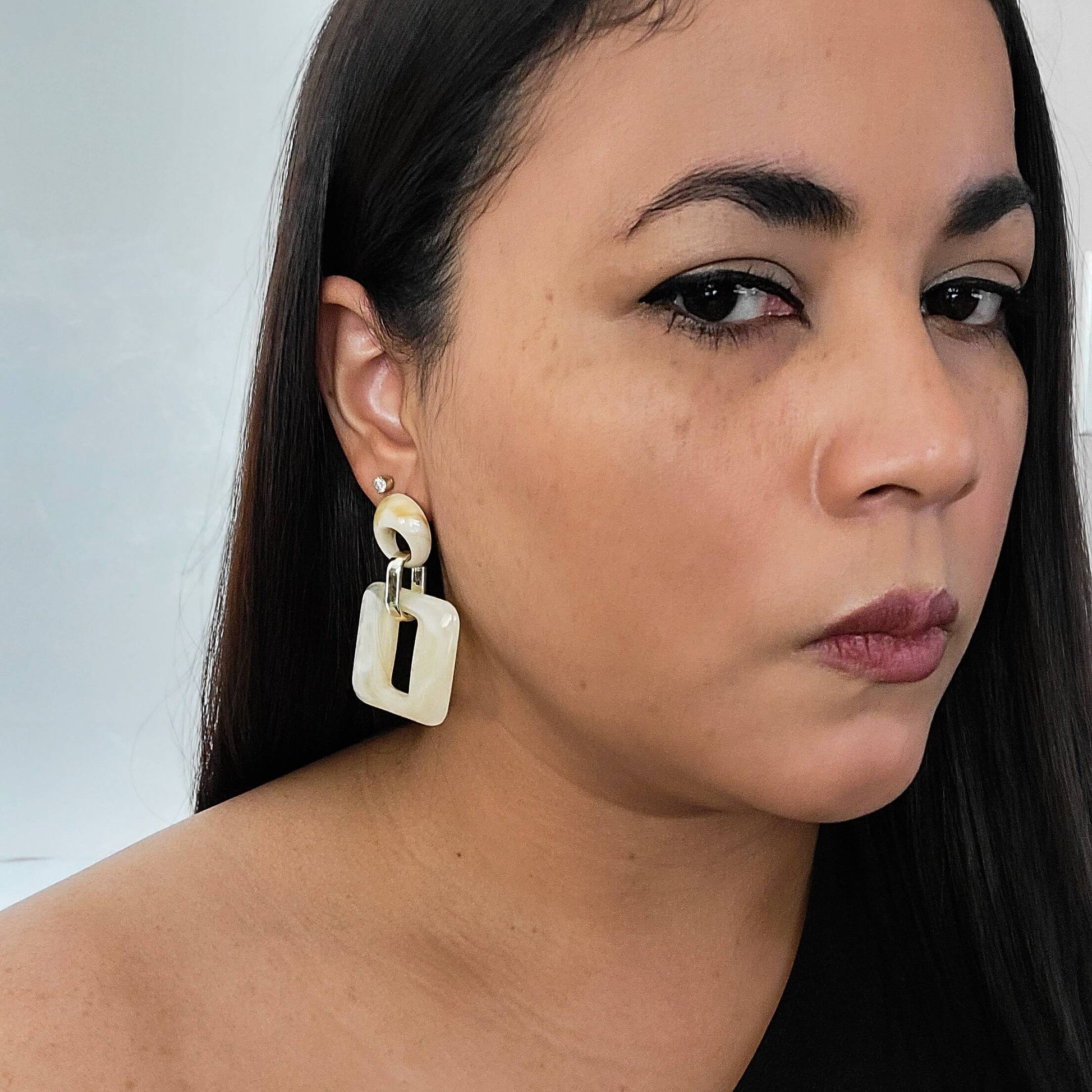 Hoop Earrings - Large, Square, Thick Hoop Earrings for Women