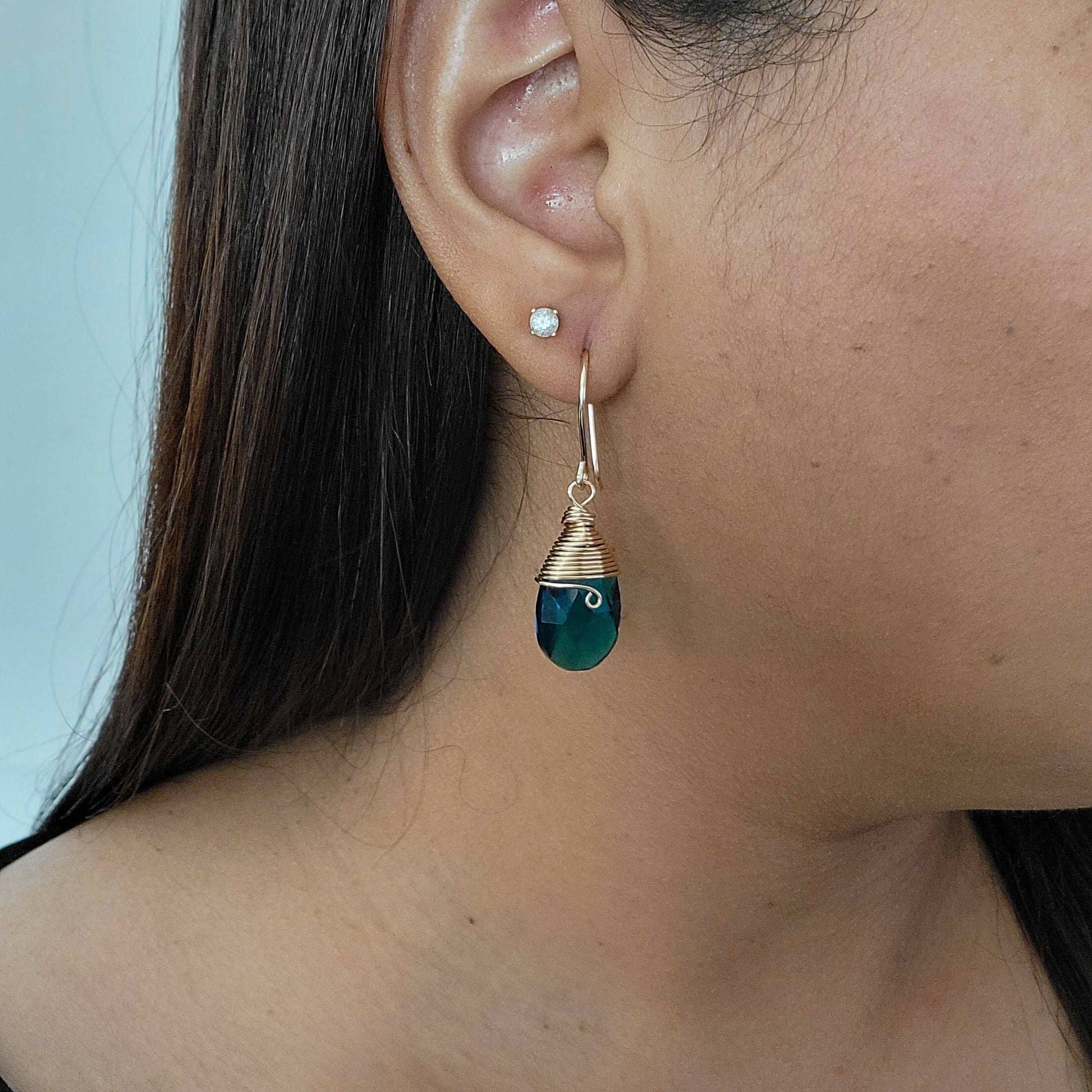 Sky blue tear drop earrings, Bridal earrings, something blue, Teardrop earrings, bridal blue earrings, blue drop earrings, light blue earrings
