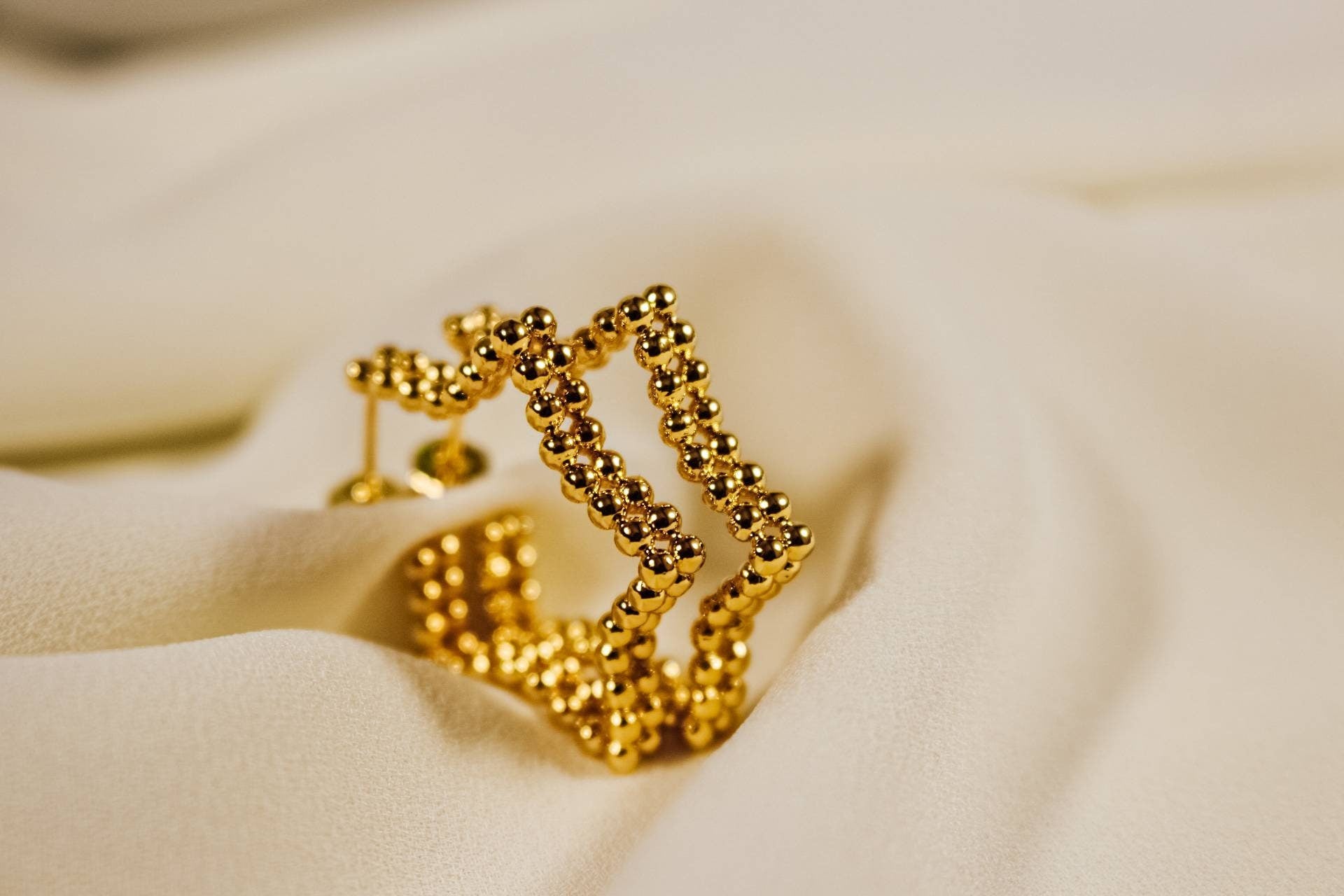 STAR HOOP EARRINGS - Small Gold Hoop Earrings, Dainty Style