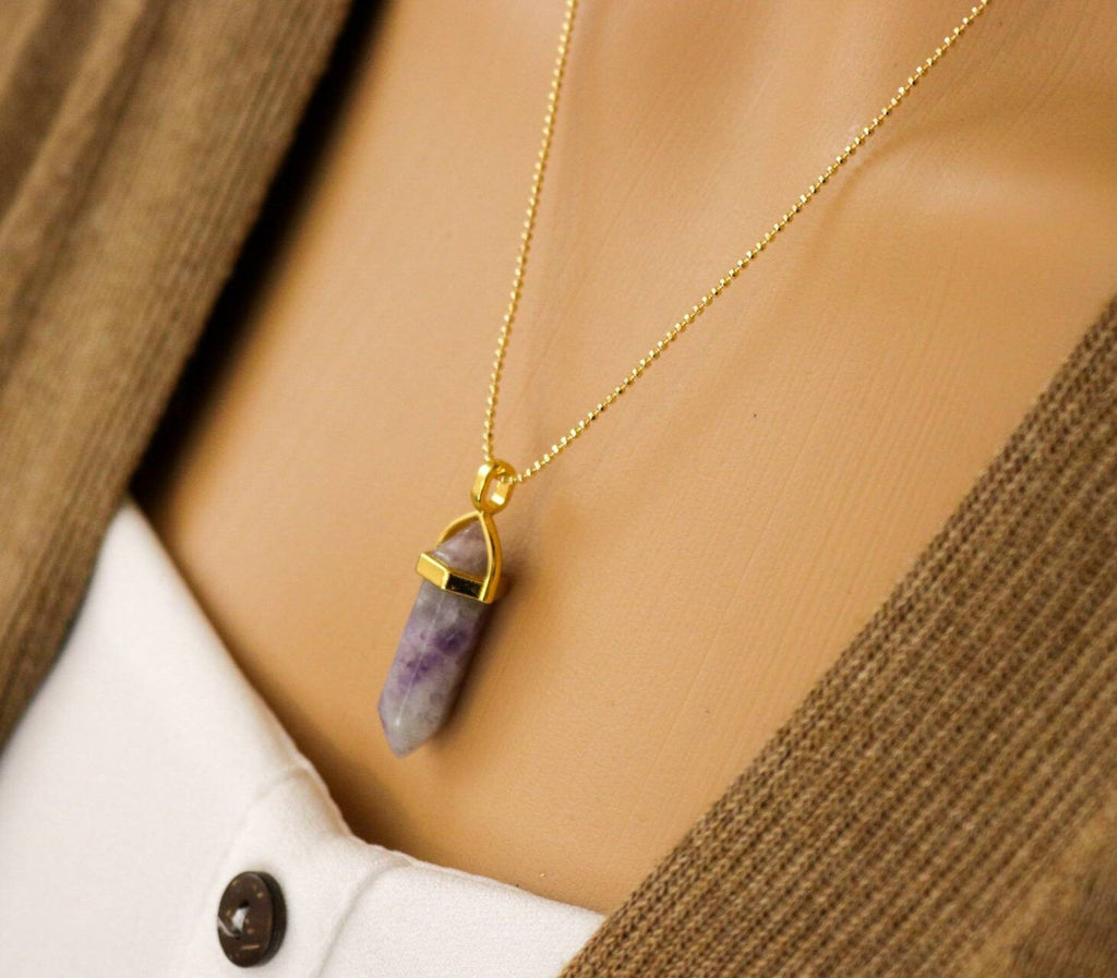 Clear Quartz Fluorite Green Aventurine point NECKLACE, Rainbow Fluorite Pendant Necklace, Green Aventurine aventurine Crystal necklace