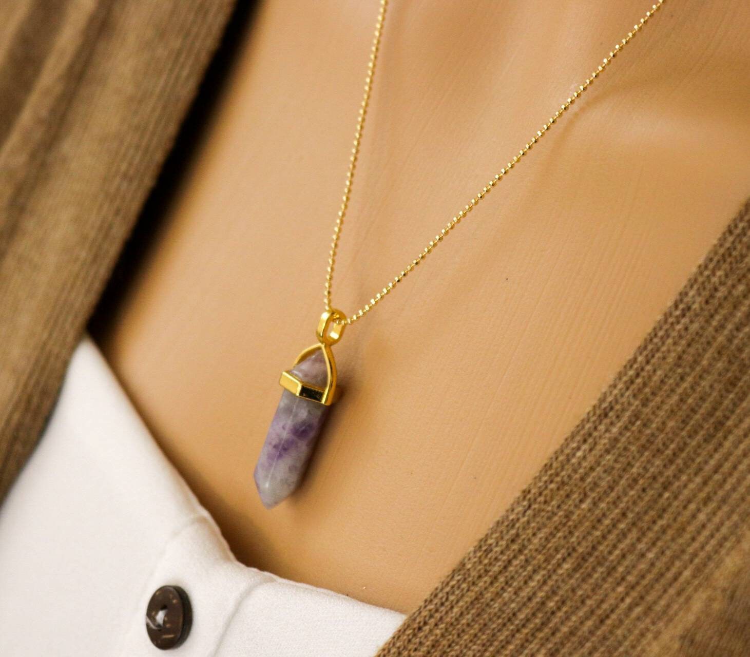Clear Quartz Fluorite Green Aventurine point NECKLACE, Rainbow Fluorite Pendant Necklace, Green Aventurine aventurine Crystal necklace