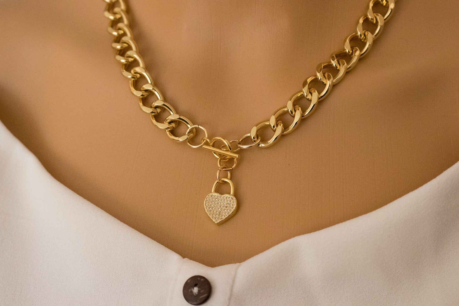 Dainty curb chain, chunky Curb chain necklace, Thick Curb Chain Necklace, Gold chain necklace, cuban link chain, curb chain gold