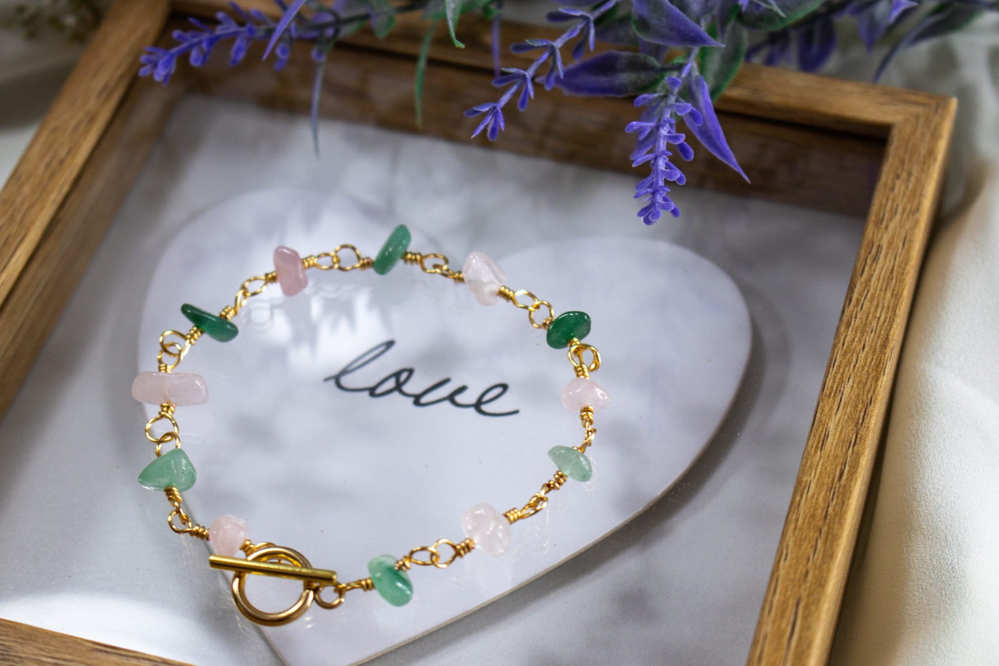 Rose Quartz Green Aventurine Bracelet, Rose Quartz Stone, Protection Natural Rose Quartz Bracelet, natural rose quartz, christmas  gifted