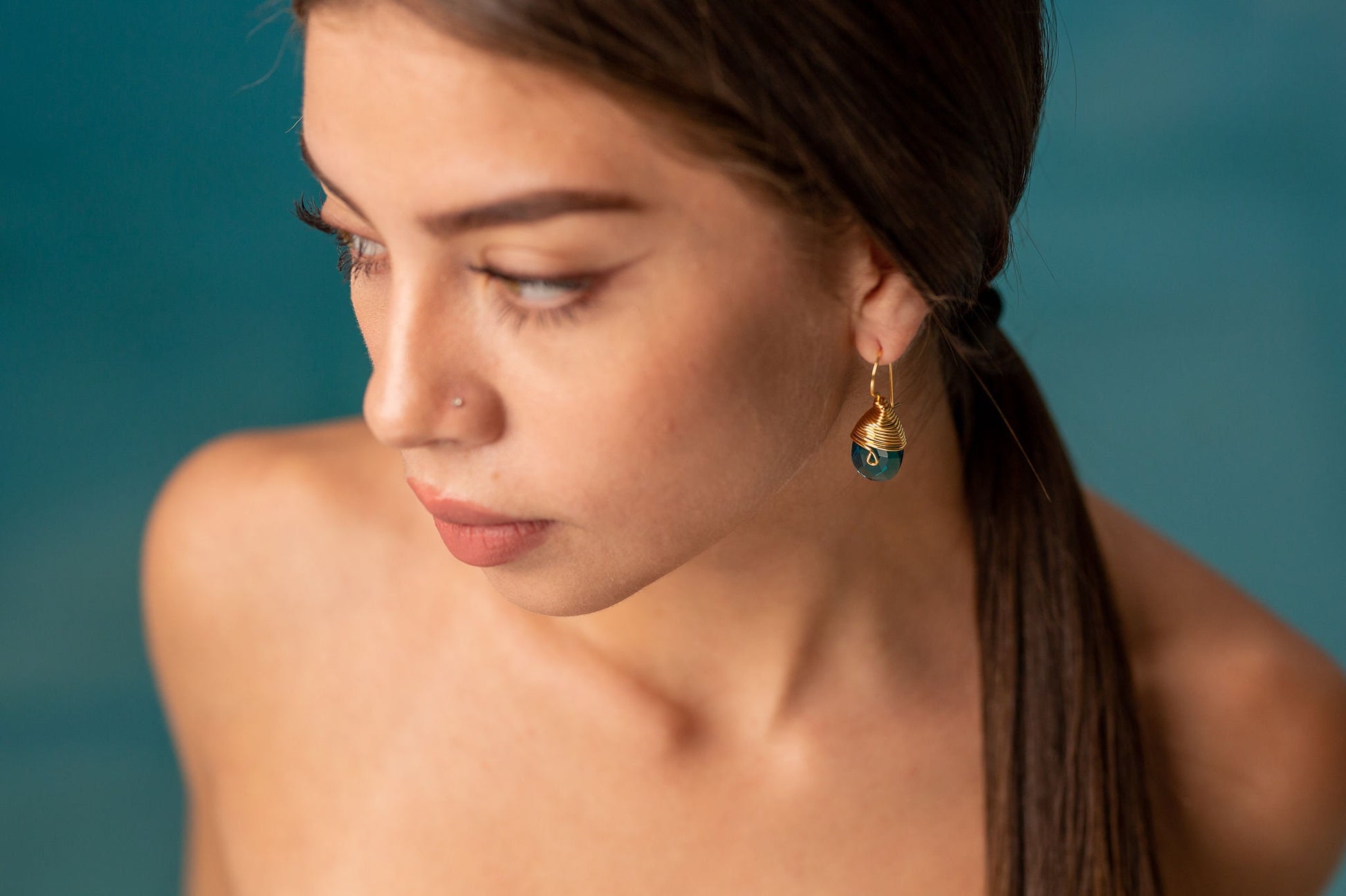 Teardrop earrings, wired earrings, dropping earring, water drops earrings, maid-of-honor gift, bridal giftful, weddings- giftful