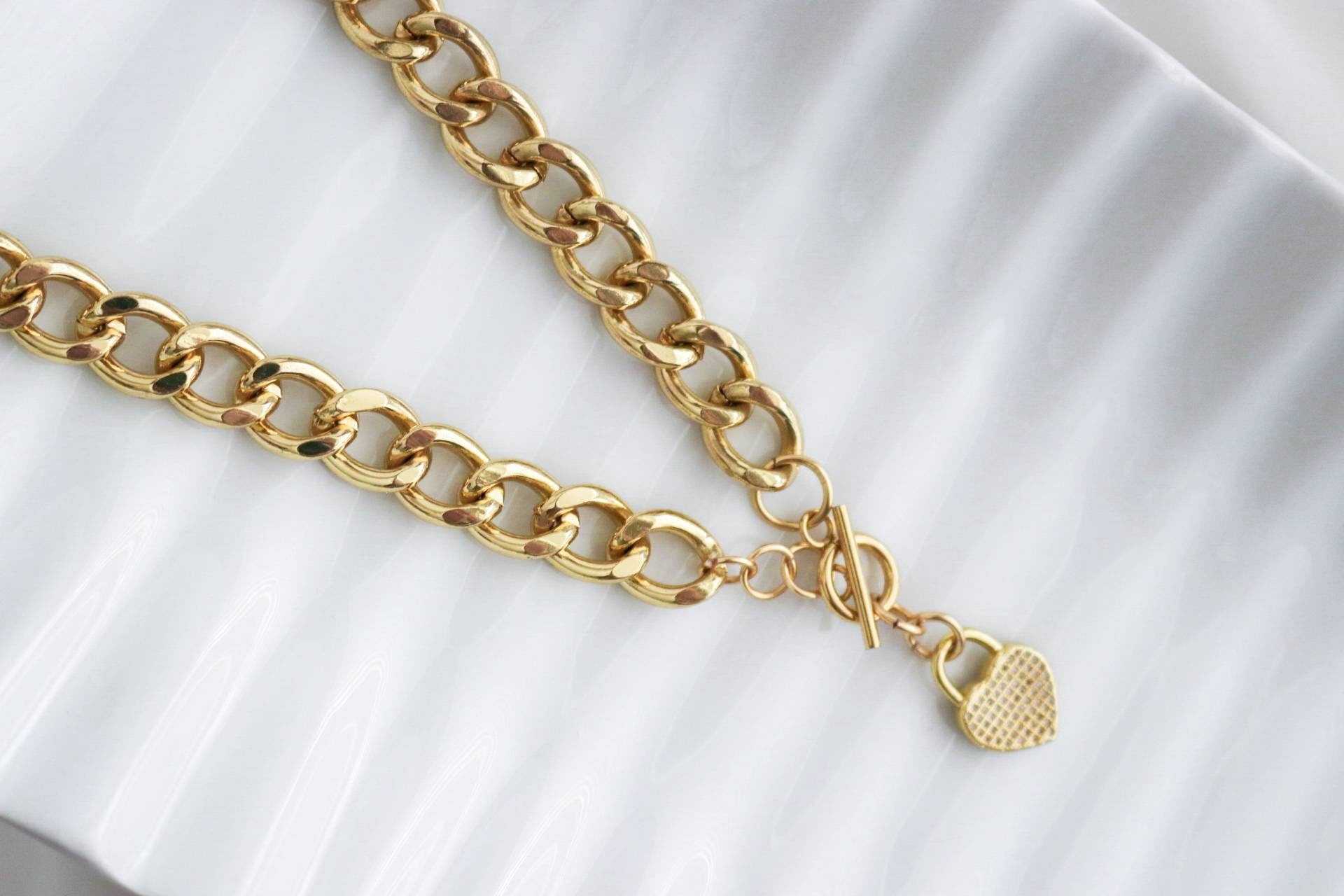 Dainty curb chain, chunky Curb chain necklace, Thick Curb Chain Necklace, Gold chain necklace, cuban link chain, curb chain gold