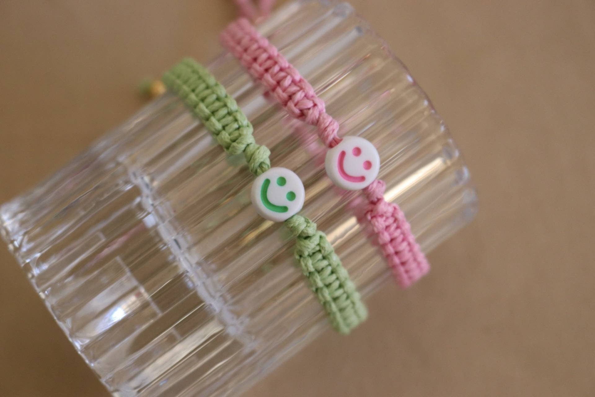 Smiley Face Macrame Bracelet, The Be Happy Bracelet, Smiley Face Bracelet, Smile Bracelet, Smiley Face Beaded Bracelet, Happy Bracelet