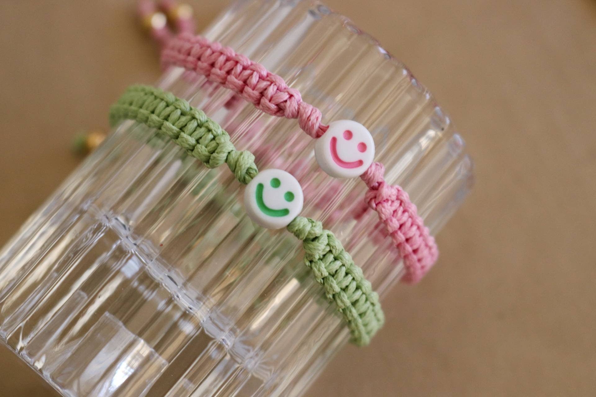 Smiley Face Macrame Bracelet, The Be Happy Bracelet, Smiley Face Bracelet, Smile Bracelet, Smiley Face Beaded Bracelet, Happy Bracelet