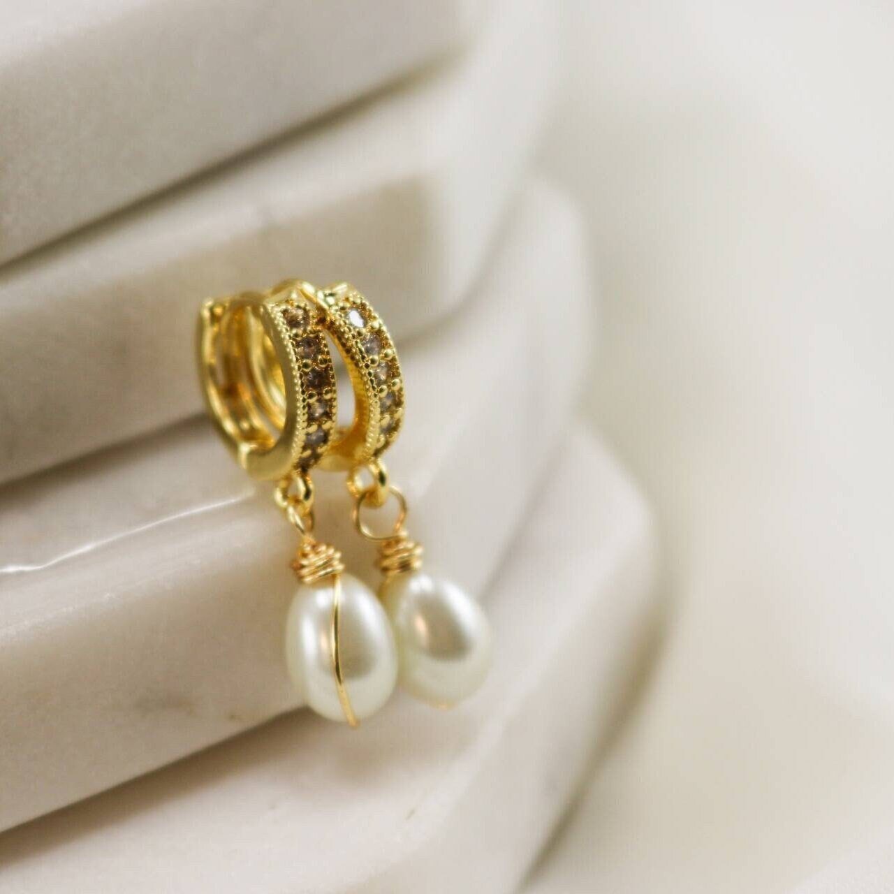 Pearl Huggie Hoops, huggie hoop earrings, pearl drop earrings, pearl huggie hoops, bridesmaid gift, mothers days gift, mother daughter gift