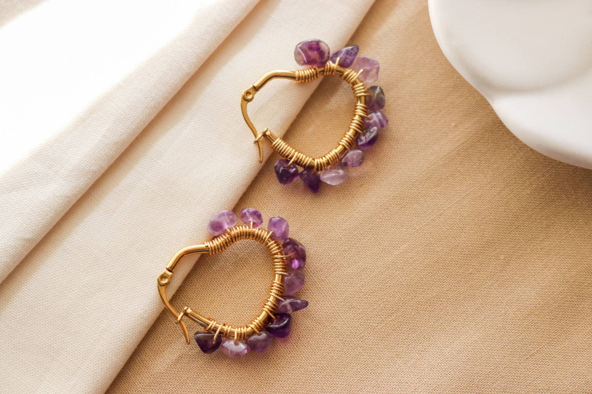 Birthstone Heart Earrings, Aventurine earrings, Rose quartz earrings,Valentins earring, valentines giftful