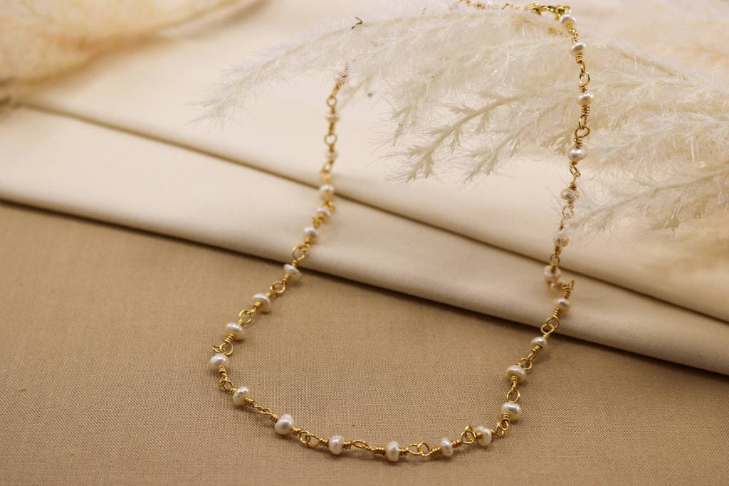 Natural Pearl Necklace, Fresh Water Pearl Necklace, necklaces minimalistic, pearl necklace gifte, maid-of-honor gift, giftful bride gift