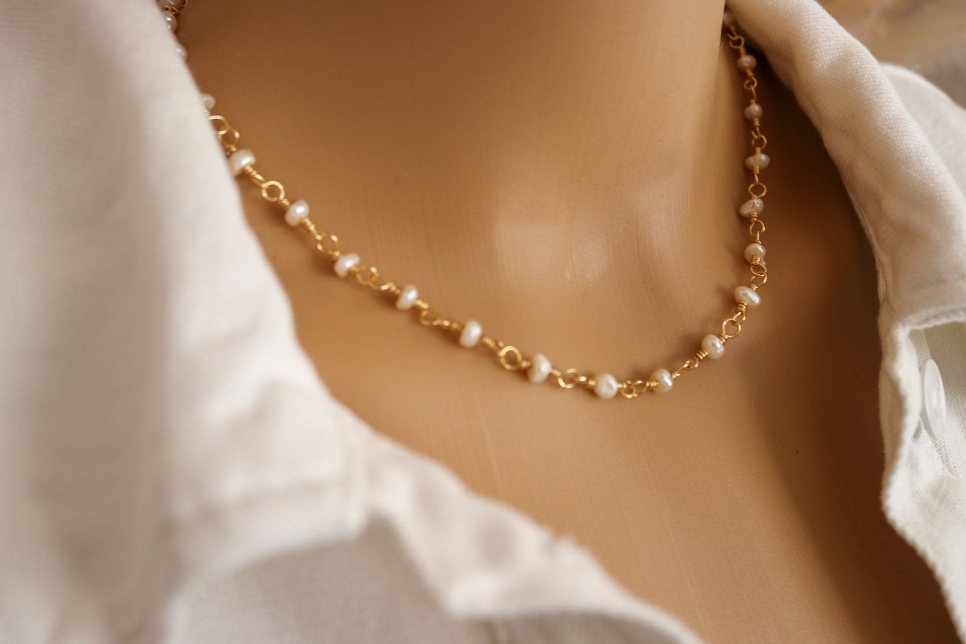 Natural Pearl Necklace, Fresh Water Pearl Necklace, necklaces minimalistic, pearl necklace gifte, maid-of-honor gift, giftful bride gift