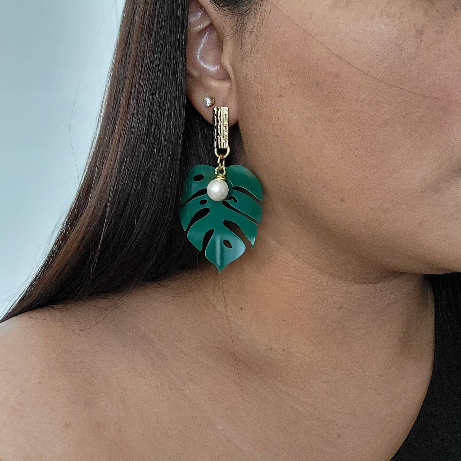 Monstera Leaf Earrings, earrings summer, Tropics Earrings, Plant Earring Gifts, plantlover, gift for- her, summer gifted,mothers days gifted