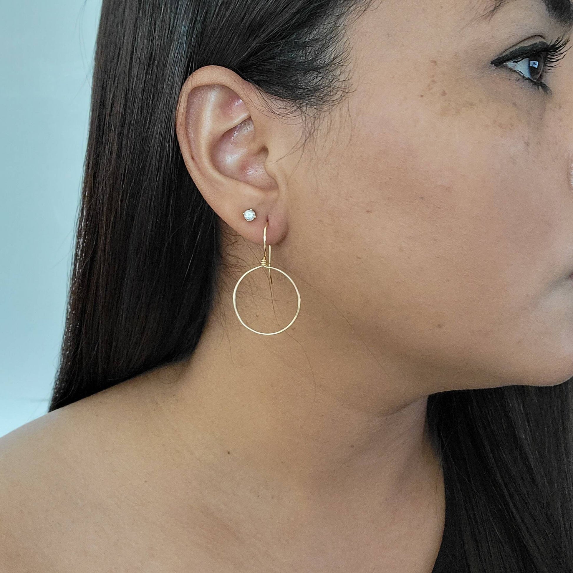 Thin Gold hoop earrings, Minimalistic hoop earrings, gold earrings hoop huggies, tiny huggie hoop earrings giftful sister gifted mom giftful