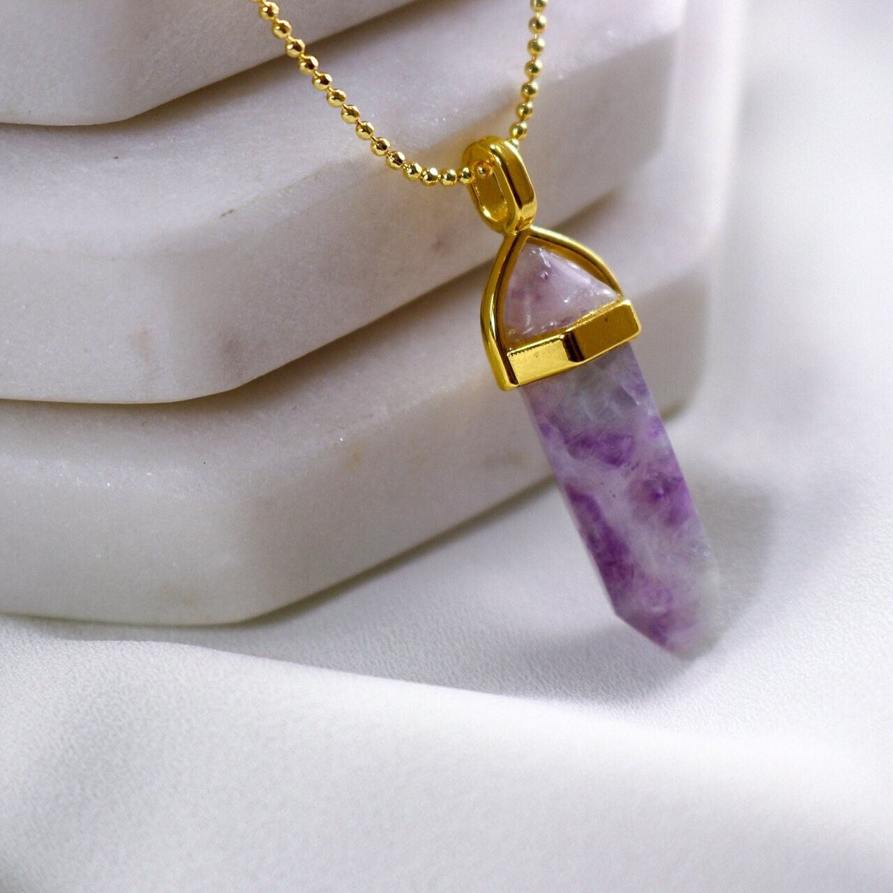 Clear Quartz Fluorite Green Aventurine point NECKLACE, Rainbow Fluorite Pendant Necklace, Green Aventurine aventurine Crystal necklace