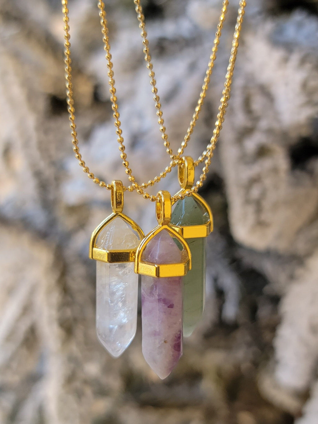 Clear Quartz Necklace, Clear Quartz Point Necklace, minimaliste necklace, mom dainty necklace, Healing crystal necklace,  giftful necklace