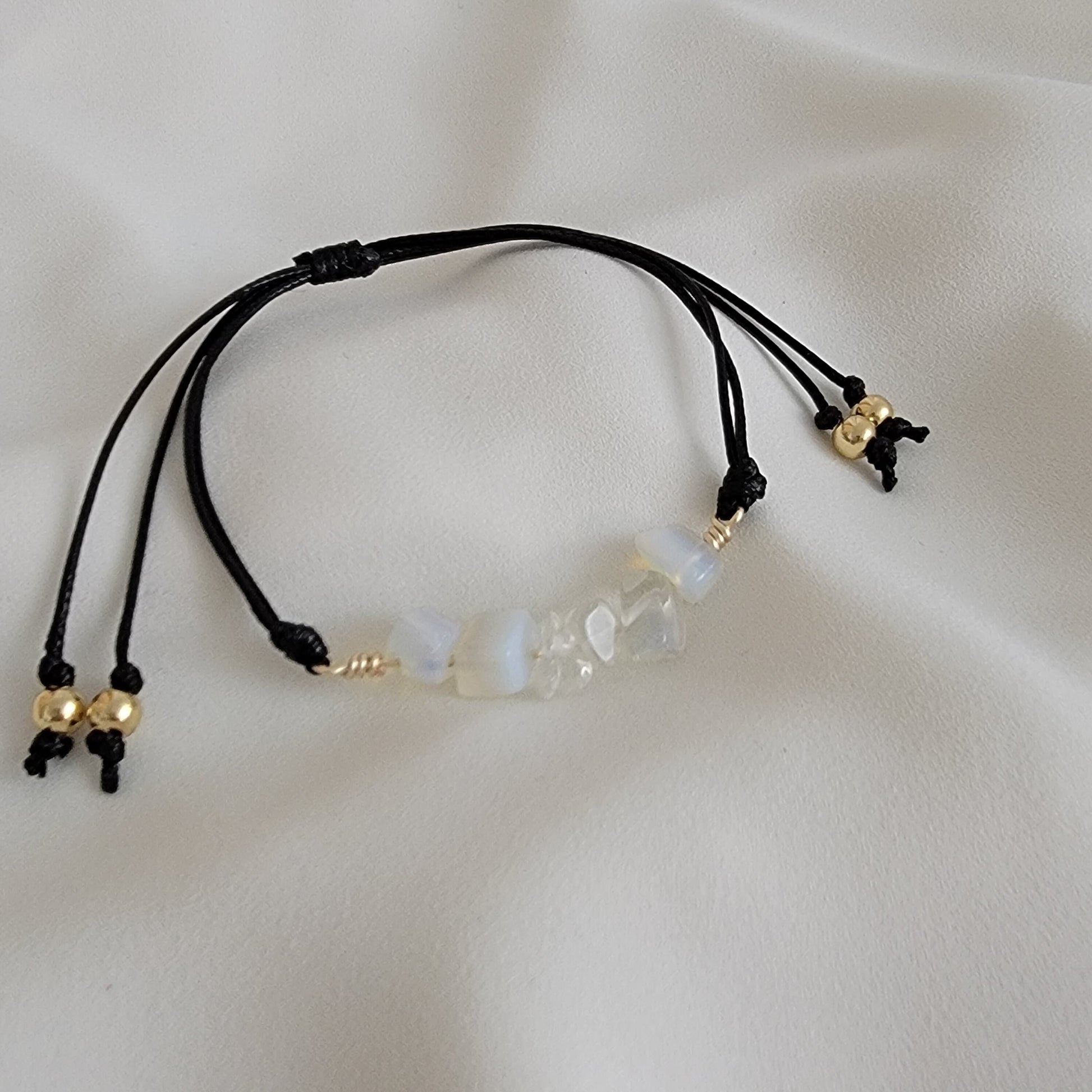 Genuine Gemstone Bracelets, Crystal Bar Bracelet, Crystal Bar Bracelet for Women, waxed cord bracelet, healing bracelet, gift gifte giftful