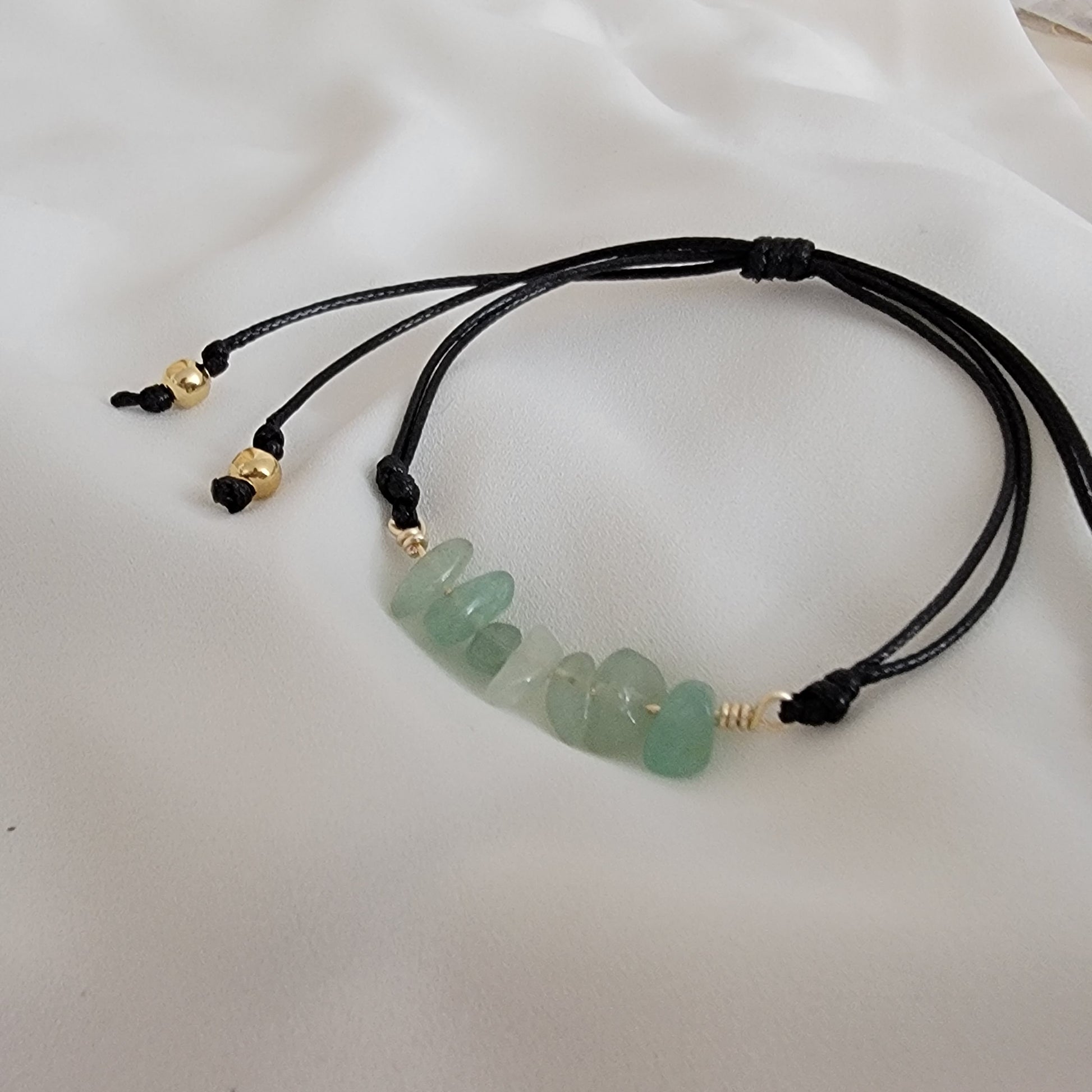 Genuine Gemstone Bracelets, Crystal Bar Bracelet, Crystal Bar Bracelet for Women, waxed cord bracelet, healing bracelet, gift gifte giftful