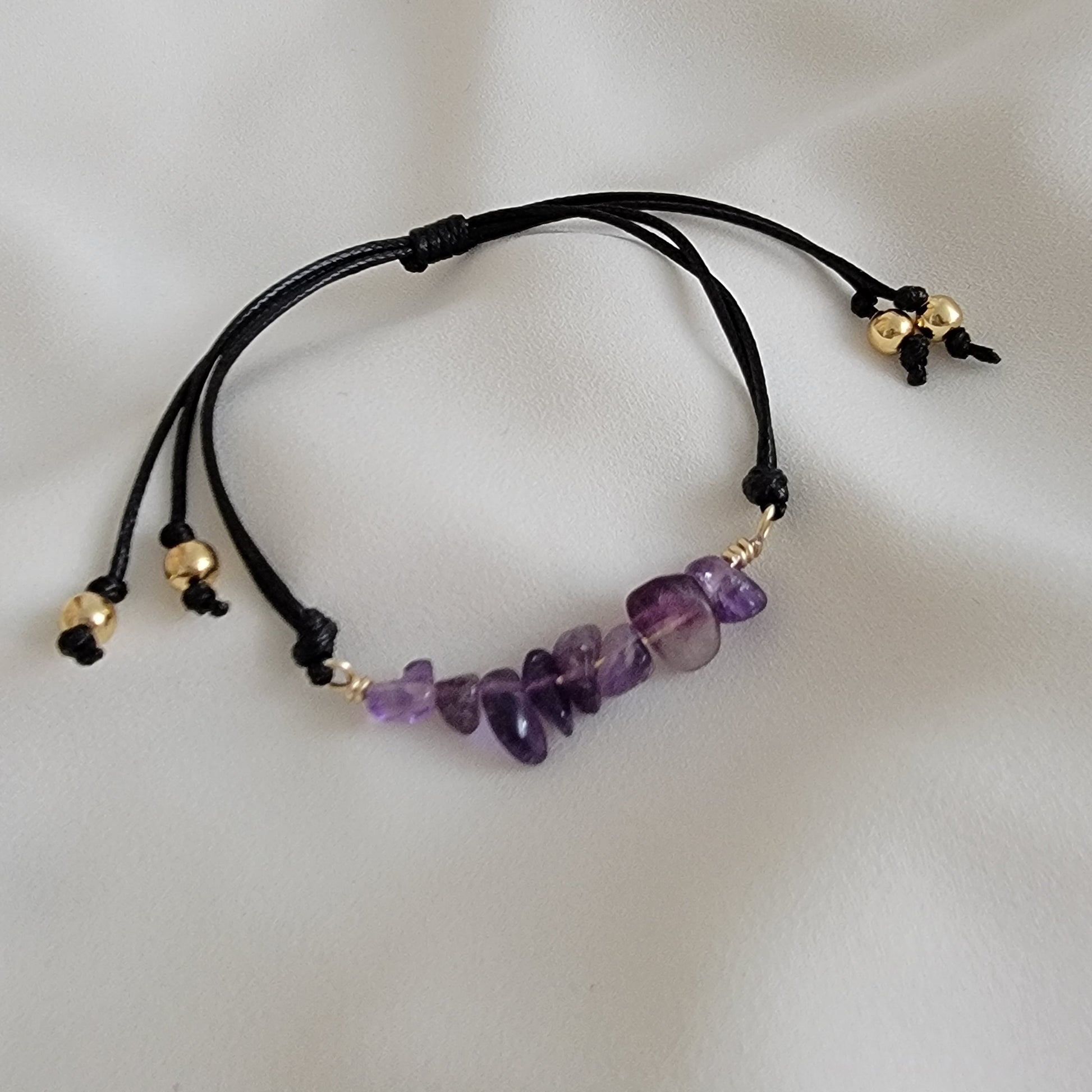 Genuine Gemstone Bracelets, Crystal Bar Bracelet, Crystal Bar Bracelet for Women, waxed cord bracelet, healing bracelet, gift gifte giftful