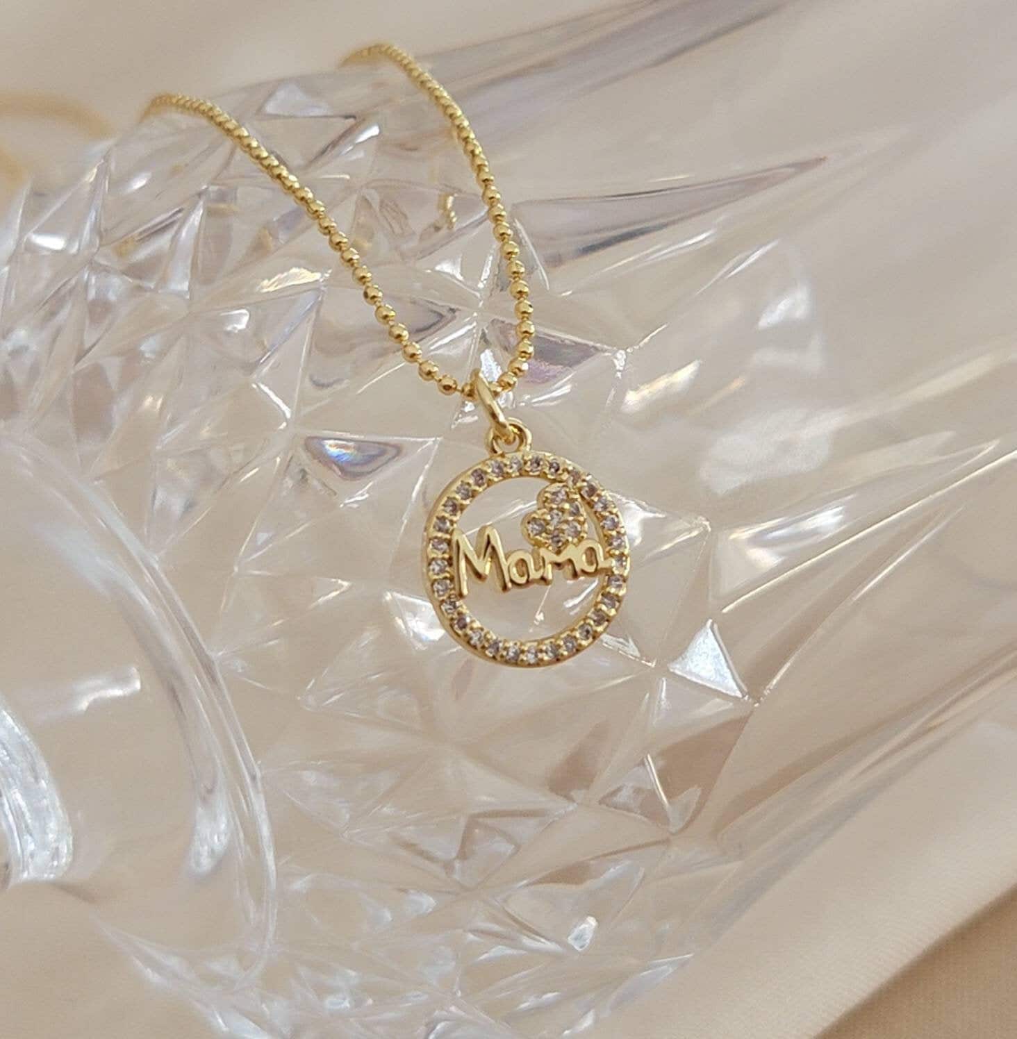 Mama Necklace, Mom Necklace, chain thin necklace, thin gold necklace, gifted mom necklace, dainty thin necklace, giftful valentines