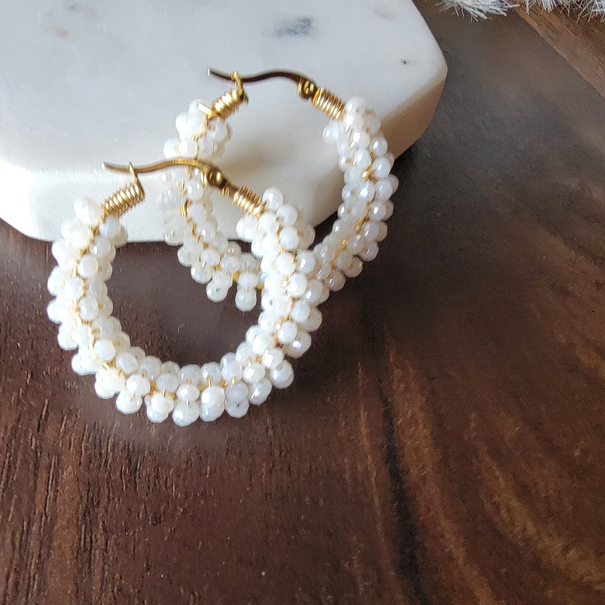 Chunky earrings hoops, Thick hoop earrings, Hoop earrings white gold, minimalistic earring, weddings- giftful, giftful bride gift,moms gifte