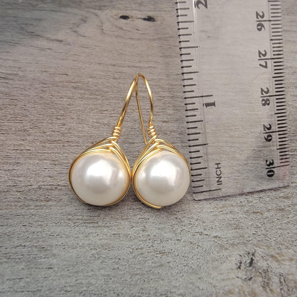Large pearl drop earrings, pearl drop earrings, Pearl earrings wedding bridesmaid, maid-of-honor gift, wedding pearls earrings, pearl ears