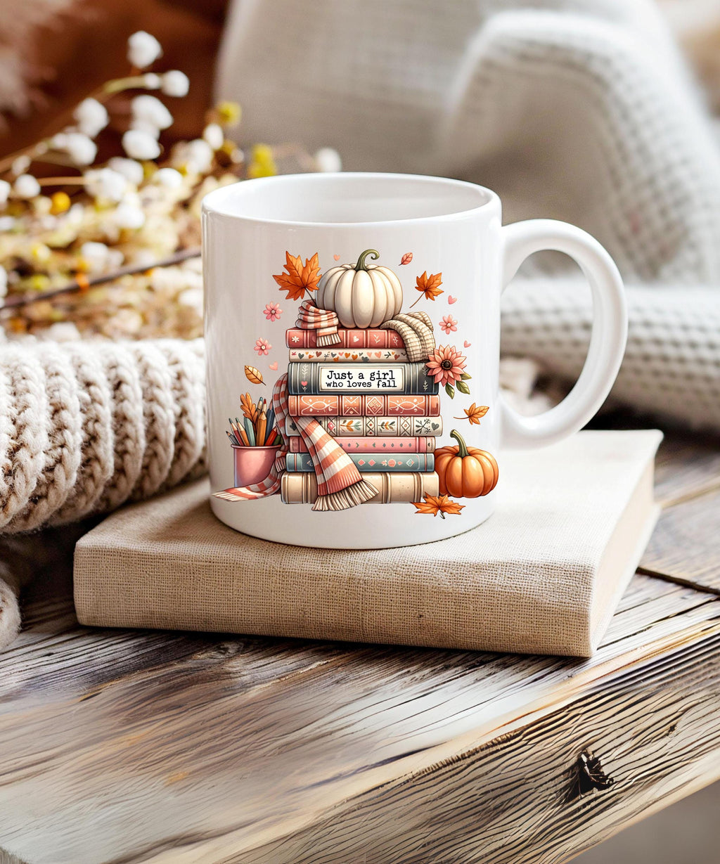 Pumpkin Mug, Autumn Decor,Book Lover Mug, Fall Coffee Mug, Fall Reading Mug, Bookish Mug, Gift for Book Lovers, Pumpkin Cup, fall gift