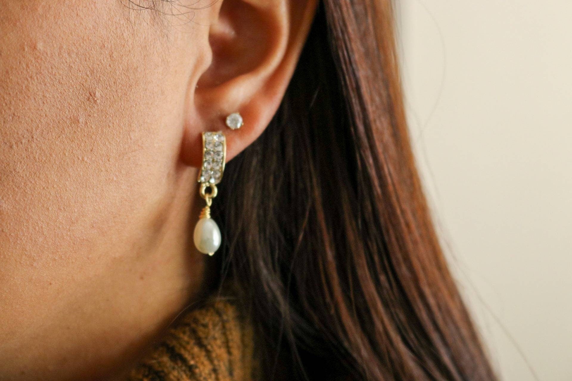 Pearl drop earrings, Pearl earrings wedding, Bride earrings for wedding, Pearl Earrings Dangle,Bridesmaid Earrings, pearl earrings wedding