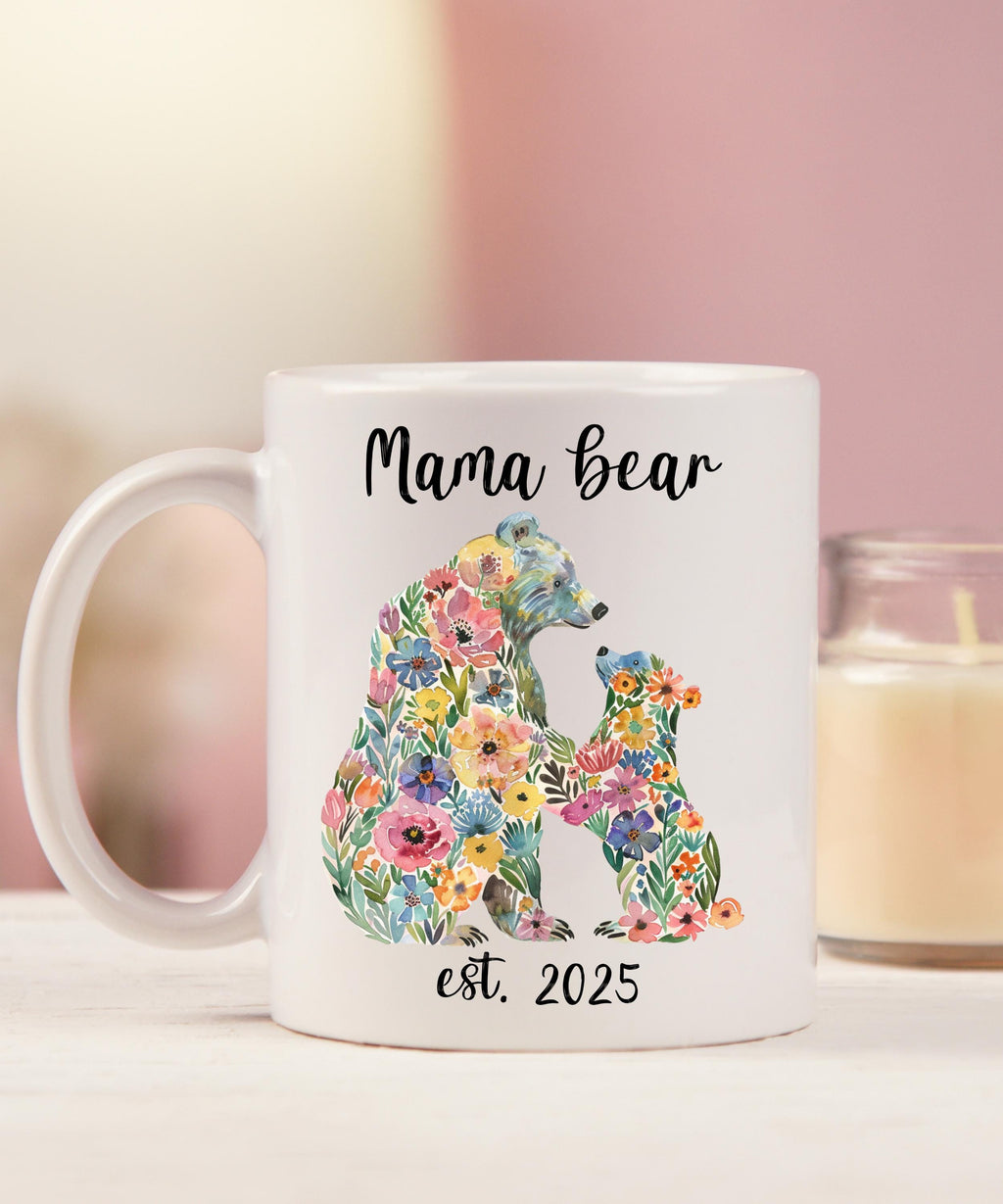 Personalized Mama Mug, Mama Bear Mug, Wildflower Mug, Gift for Mom From Kids, Mother's Day Gift, Gift For Mom, Custom Mom Mug