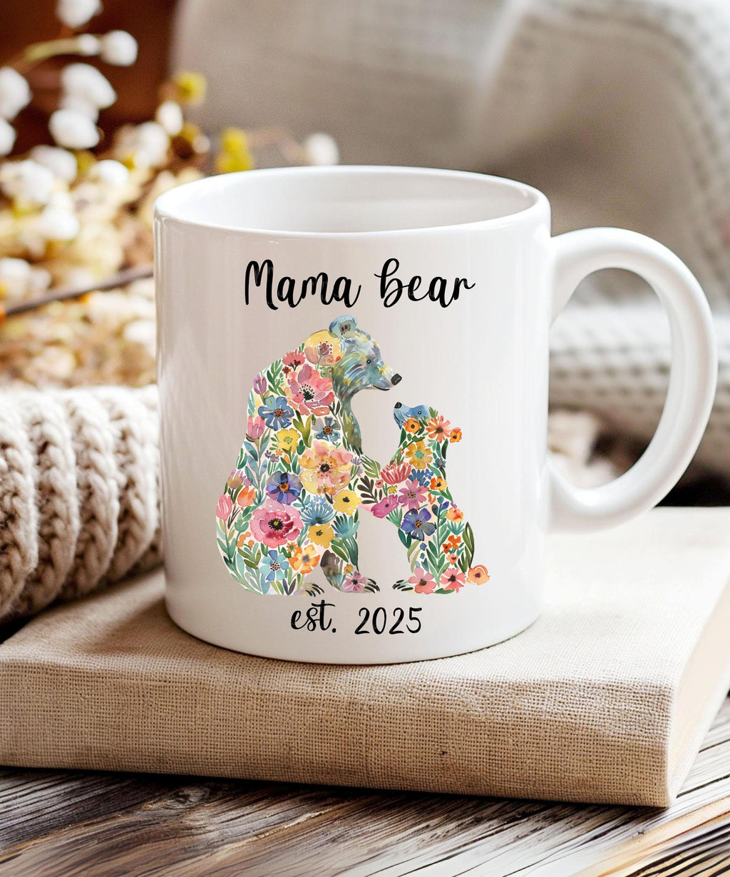 Personalized Mama Mug, Mama Bear Mug, Wildflower Mug, Gift for Mom From Kids, Mother's Day Gift, Gift For Mom, Custom Mom Mug