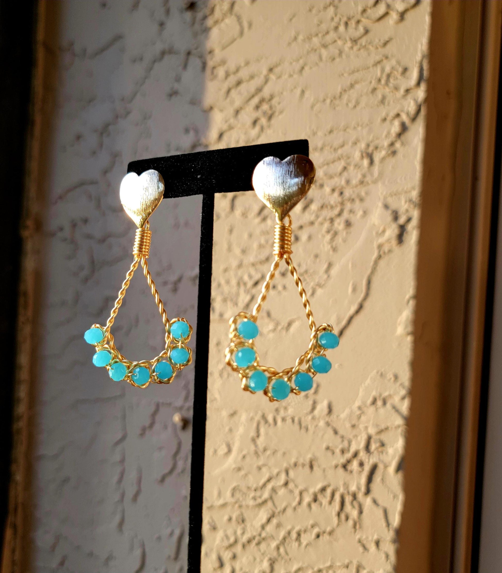 Hoop earrings, Dangle and drop earrings, Hoop drops earrings, Valentine earrings gifted, gifted earrings valentine's gift
