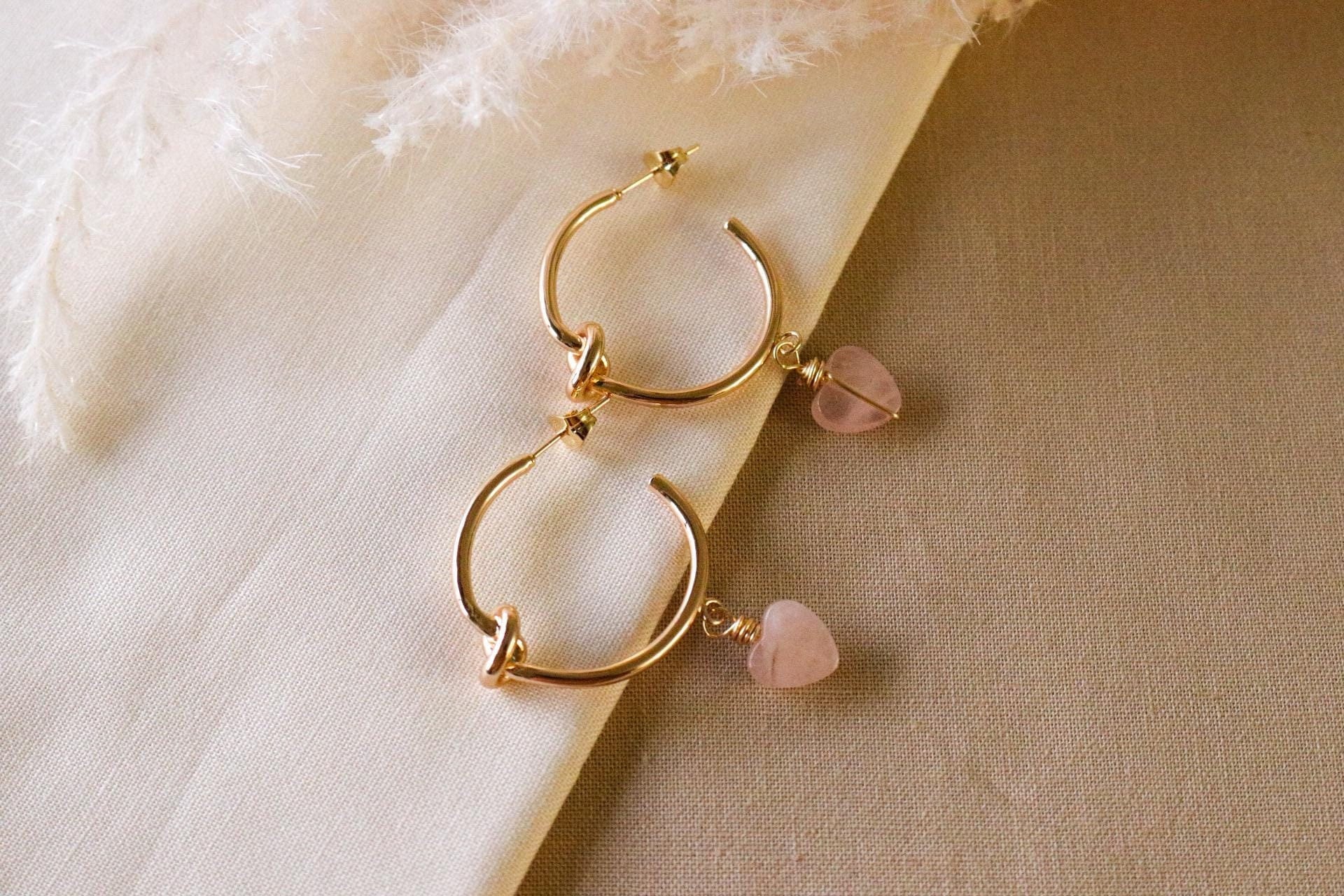 Crystal hoop earrings, gold thin hoops, minimalistic hoop earrings,pearl gifted earring,gifted-rose quartz, giftful valentines,gift for- her