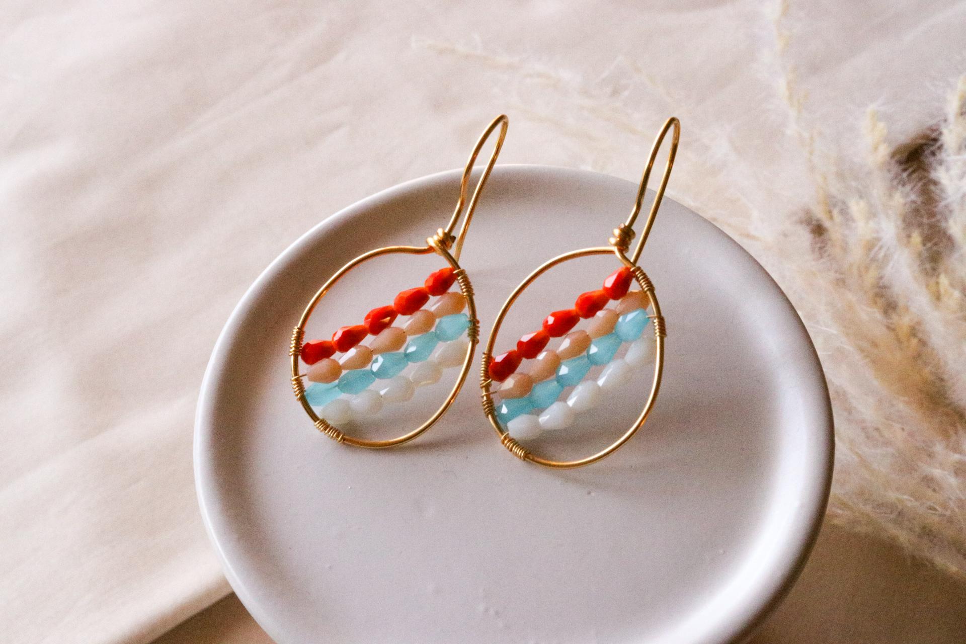 Rainbow huggie hoop earrings, Thin hoop earrings, colorful hoops, gift for- her, wedding gifted, maid-of-honor gift, mama gifte,wife  gifted