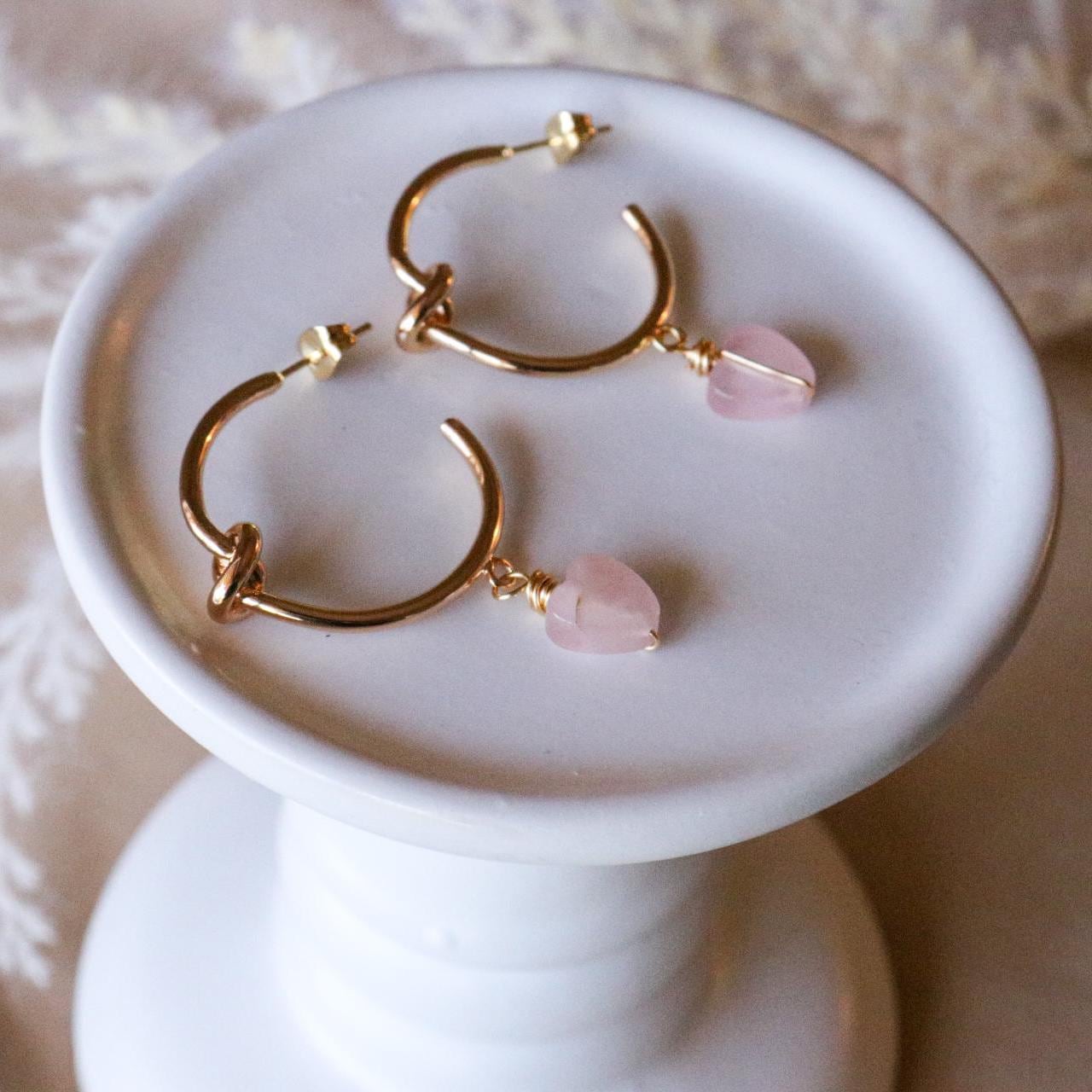 Crystal hoop earrings, gold thin hoops, minimalistic hoop earrings,pearl gifted earring,gifted-rose quartz, giftful valentines,gift for- her