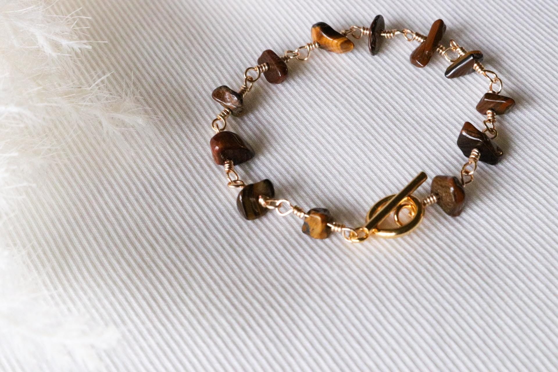 Tiger Eye Dainty Bracelet, dainty bracelete, minimalist bracelete, birth stone bracelet, birthday gift bracelete, wedding-gift-bracelet