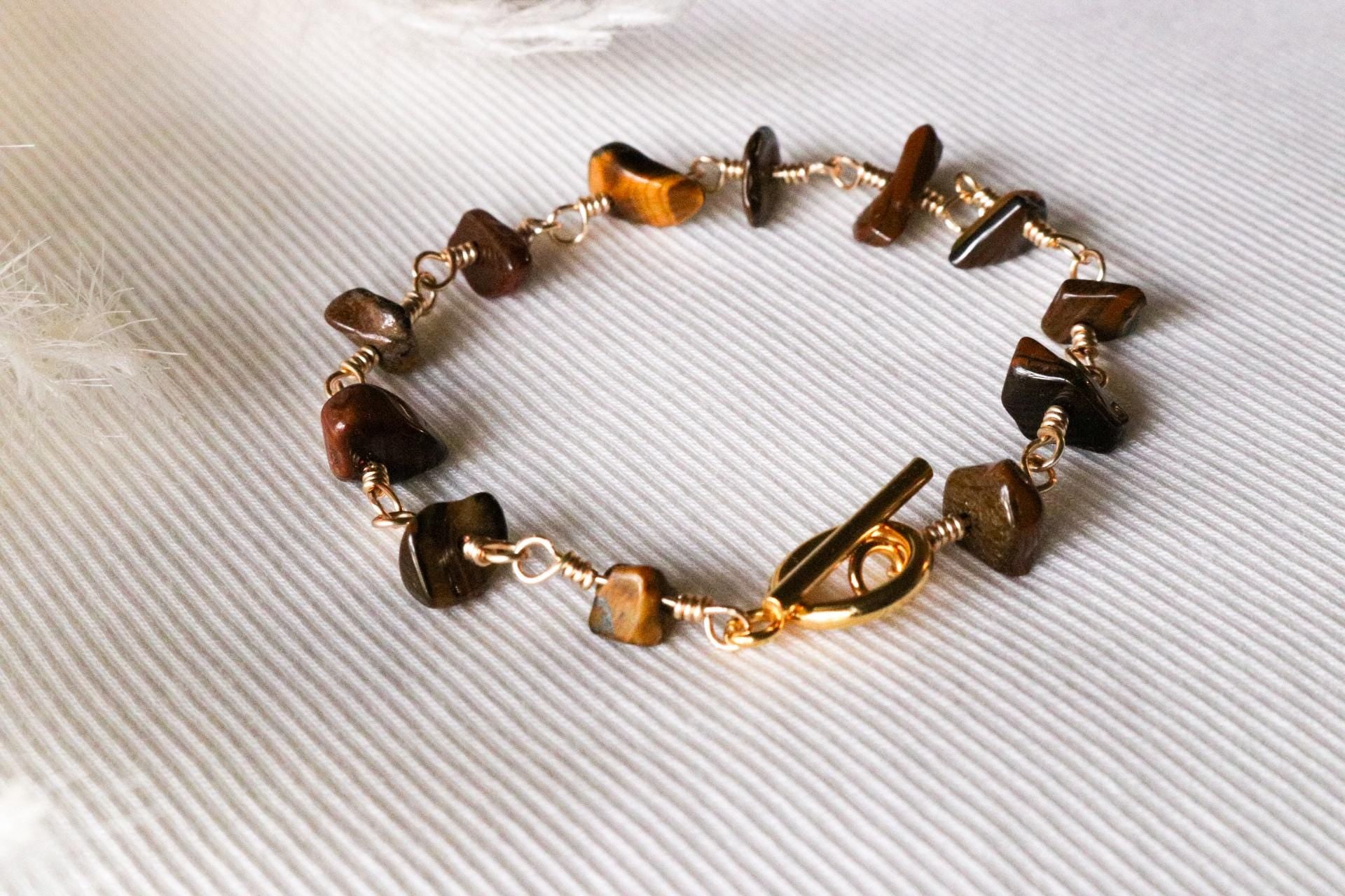 Tiger Eye Dainty Bracelet, dainty bracelete, minimalist bracelete, birth stone bracelet, birthday gift bracelete, wedding-gift-bracelet
