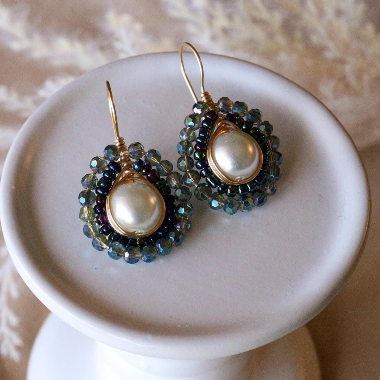 Pearl earring drops, maid-of-honor gift, giftful earrings, gifted mom giftful, weddings- giftful, earrings gifted, women gifted earring