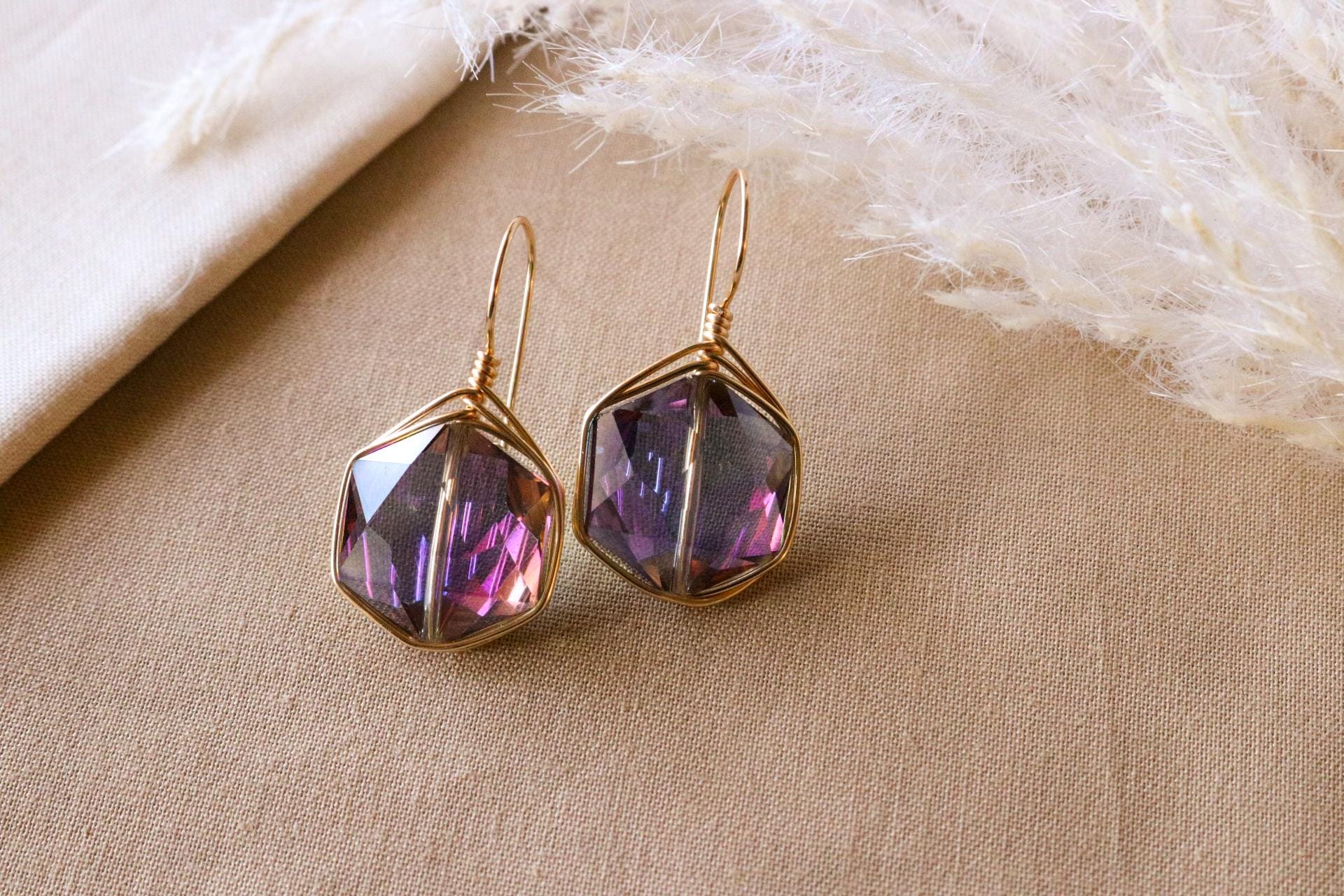 Dropping earring, Pentagon Earring, maid-of-honor gift, bridal earrings crystal, weddings- giftful, mama gifte, gift for- her,giftful sister