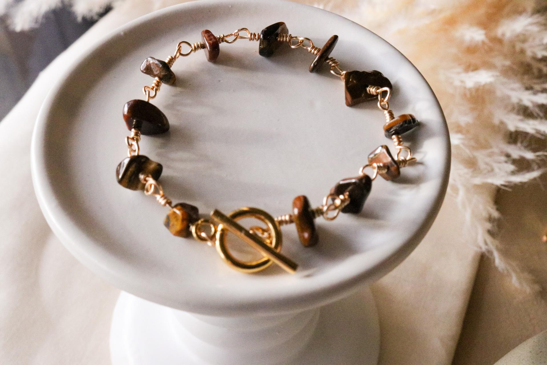 Tiger Eye Dainty Bracelet, dainty bracelete, minimalist bracelete, birth stone bracelet, birthday gift bracelete, wedding-gift-bracelet