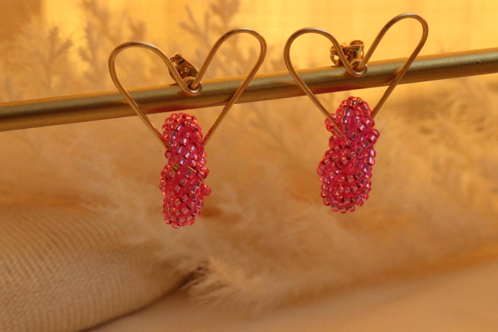 Heart earrings, heartful earrings, heart gold earrings, minimalistic earrings, dainty earrings, huggie hoop earrings, coquette jewelry