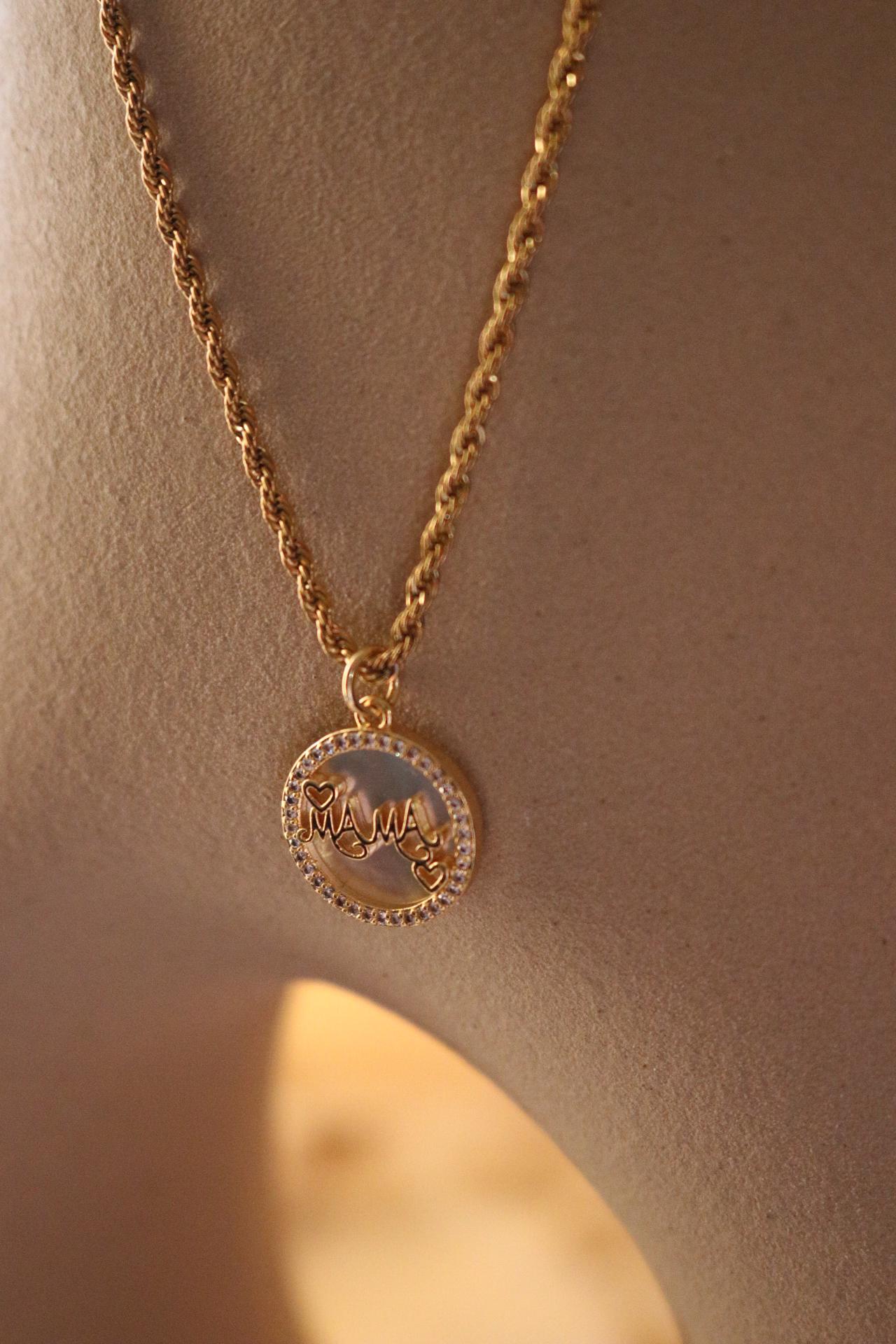 Mama Necklace, Mom necklace, Chain thin necklace, Necklace minimalistic, gift mama necklace, gifted mom giftful, mom giftful gifte