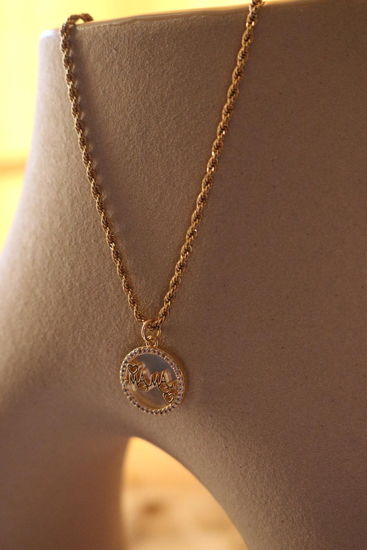 Mama Necklace, Mom necklace, Chain thin necklace, Necklace minimalistic, gift mama necklace, gifted mom giftful, mom giftful gifte