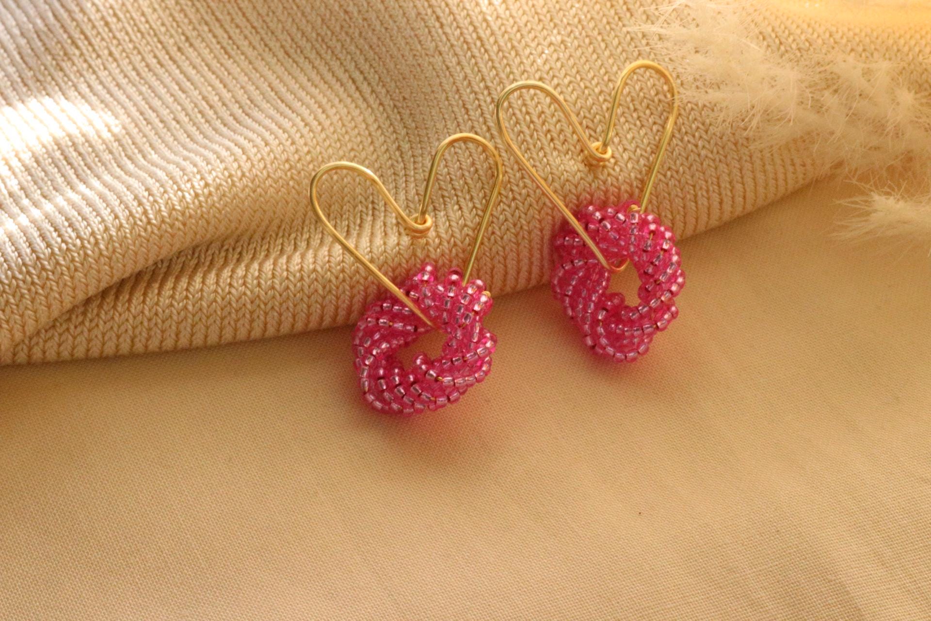 Heart earrings, heartful earrings, heart gold earrings, minimalistic earrings, dainty earrings, huggie hoop earrings, coquette jewelry