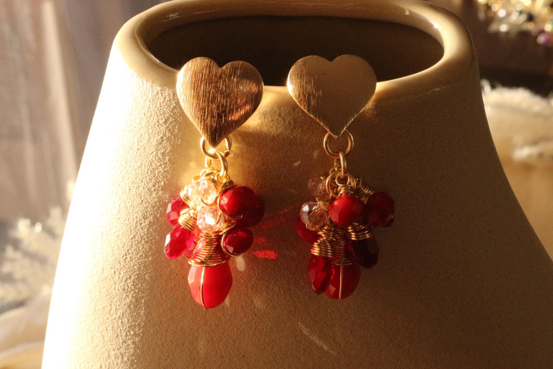 Thread earrings, Dainty earrings, huggie earrings, drops earrings, dropping earring, minimalist earring, wifely giftful, gifts for mom
